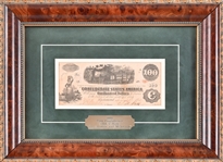 (2) Civil War Confederate $100 & $50 Notes Framed