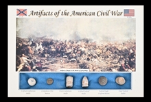 (2) Framed Civil War Artifact Displays