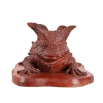 Texas Horned Lizard Carved Wood Folk Art