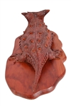 Texas Horned Lizard Carved Wood Folk Art