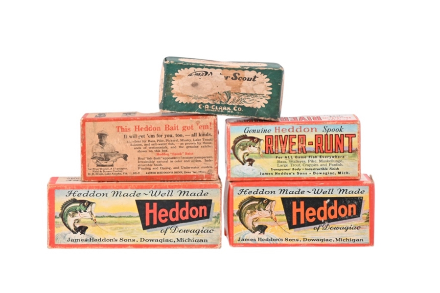 Heddon Zaragossa Lure with Other Vintage Boxes