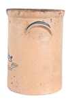 White Saltglaze Cobalt Bird Crock